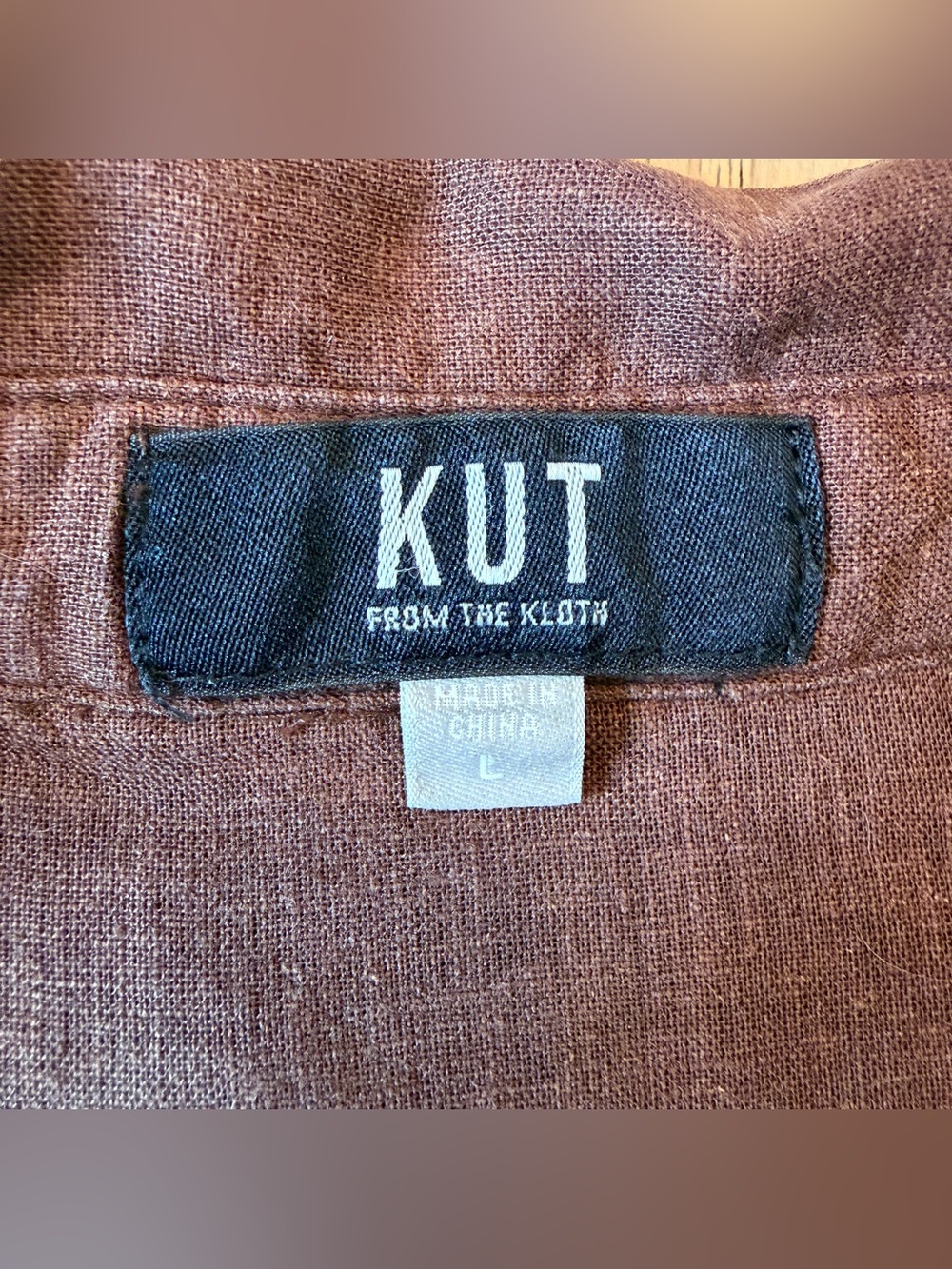 Kut From The Kloth Brianna Boxy Shirt Ladies Large In Chocolate Brown - Picture 4 of 11
